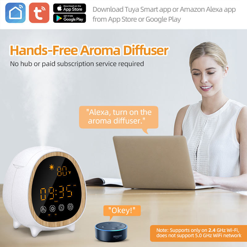 Controllo remoto e app diffusore ad ultrasuoni diffusore di profumo macchina con smart home allarme