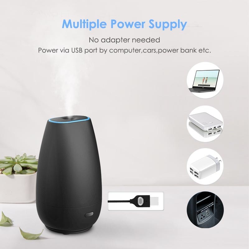 Diffusore per auto Umidificatore Aromaterapia Diffusore di olio essenziale USB Cool Mist Mini Diffusore portatile