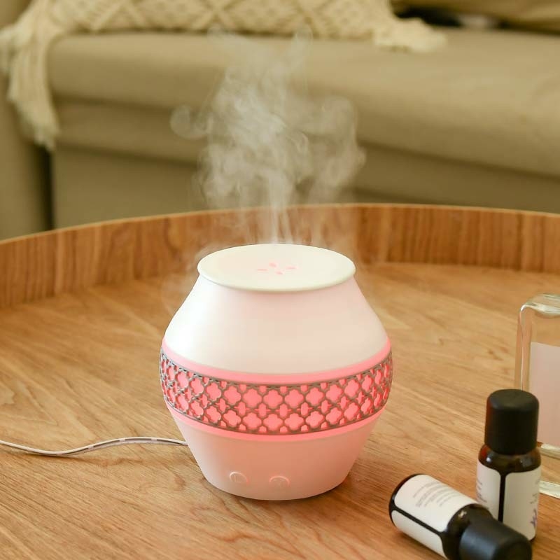 Home Umidificatore d'aria portatile a nebbia fresca con luce notturna Aromaterapia olio essenziale Deuser Diffusore di aroma