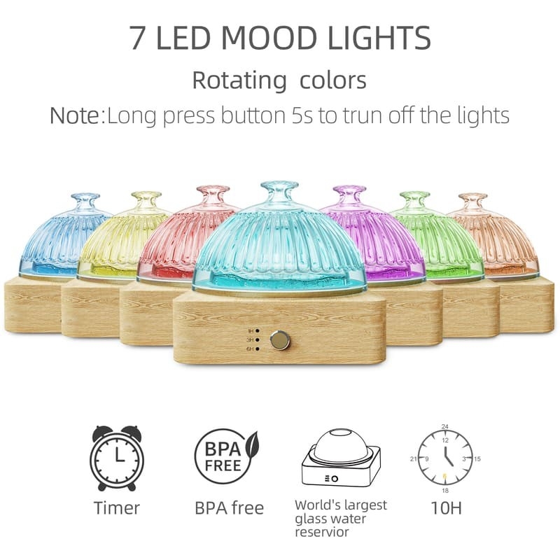 200 ML Diffusori aromatici con lampada a led colorata DN-839