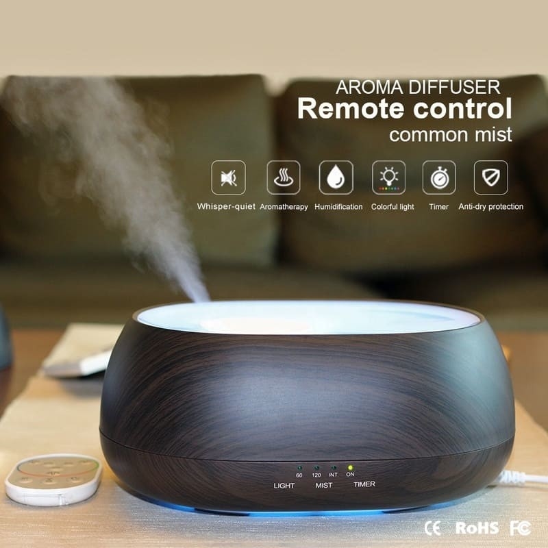 Diffusore di aromatizzanti portatile 500 ml Ultrasuoni Aromaterapia Diffusore di olio essenziale con telecomando