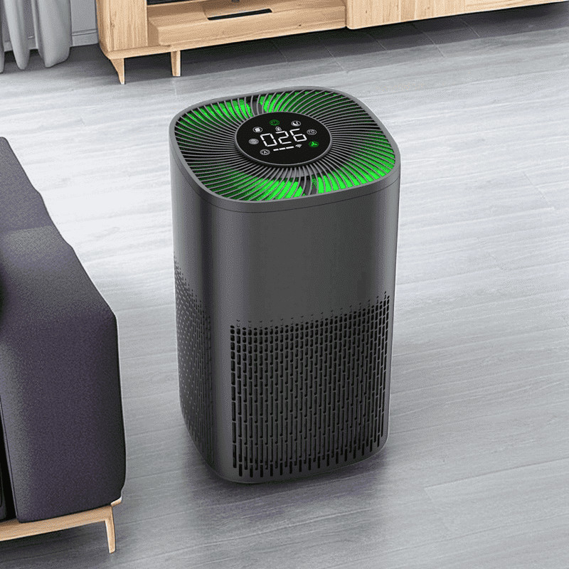 Purificatore d'aria WiFi desktop HEPA con luce a LED tricolore