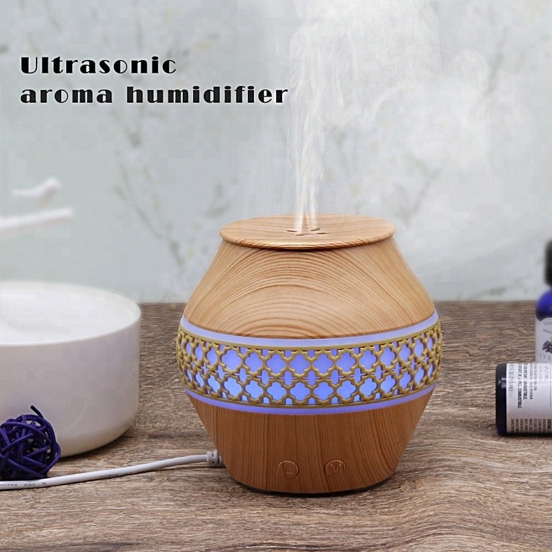 Umidificatore d'aria portabile di 120 ml per uso domestico con luci a led e profumo di olio essenziale