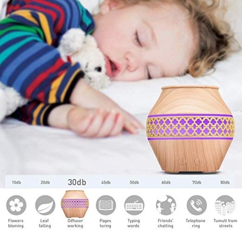 Home Umidificatore d'aria portatile a nebbia fresca con luce notturna Aromaterapia olio essenziale Deuser Diffusore di aroma