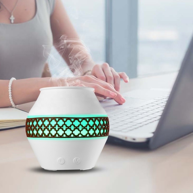 Home Umidificatore d'aria portatile a nebbia fresca con luce notturna Aromaterapia olio essenziale Deuser Diffusore di aroma