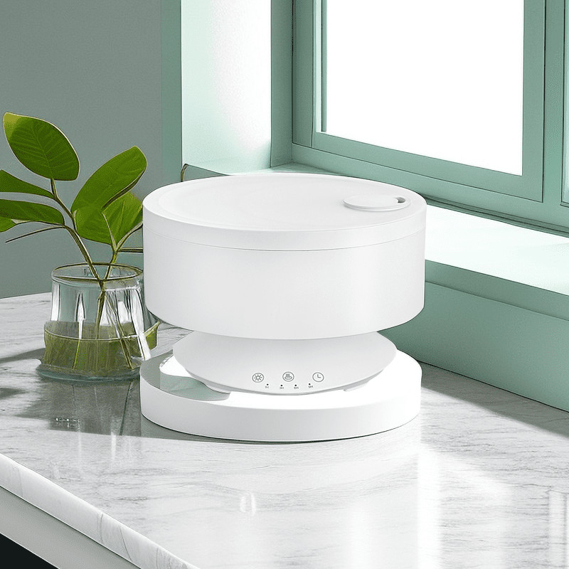 1Umidificatore d'aria a nebbia fresca portabile per la casa da 6L con luce notturna e diffusore di aroma di olio essenziale