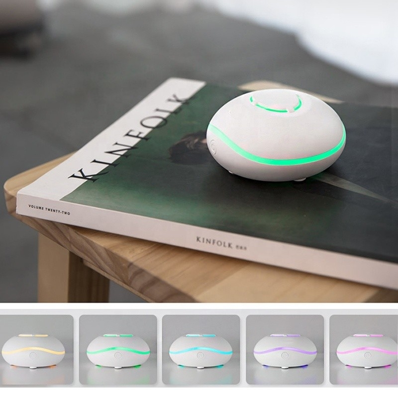 Diffusore portatile di carica USB 7 colori Luci ad ultrasuoni Aromaterapia a aria Diffusore di olio essenziale senza acqua