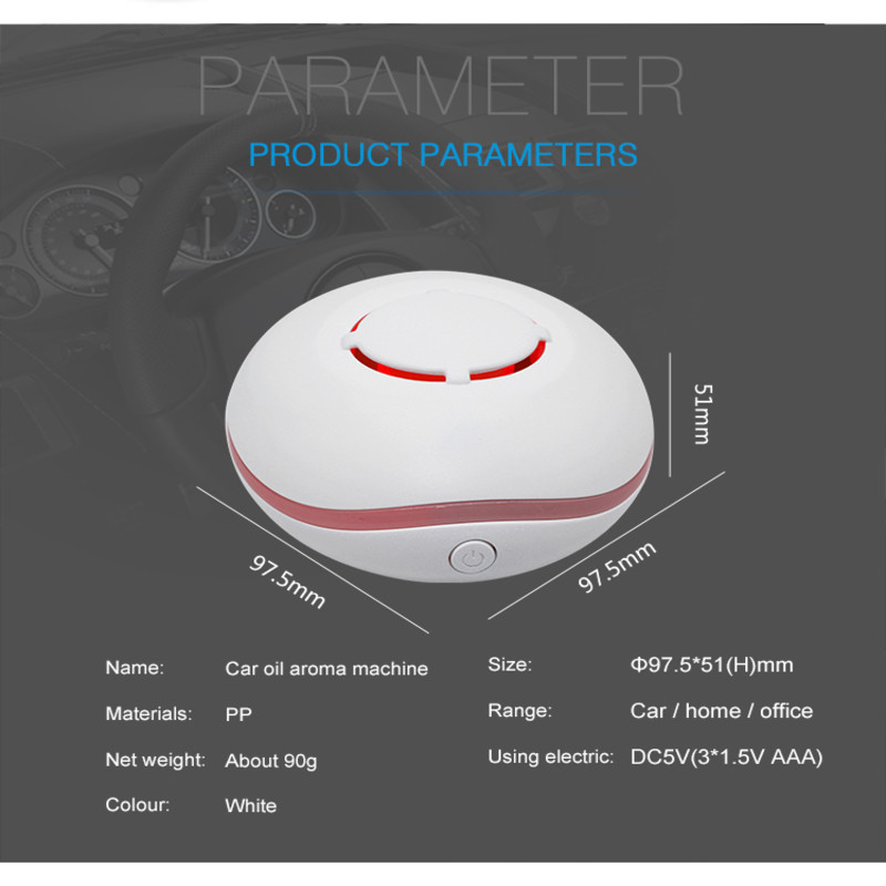 Diffusore portatile di carica USB 7 colori Luci ad ultrasuoni Aromaterapia a aria Diffusore di olio essenziale senza acqua