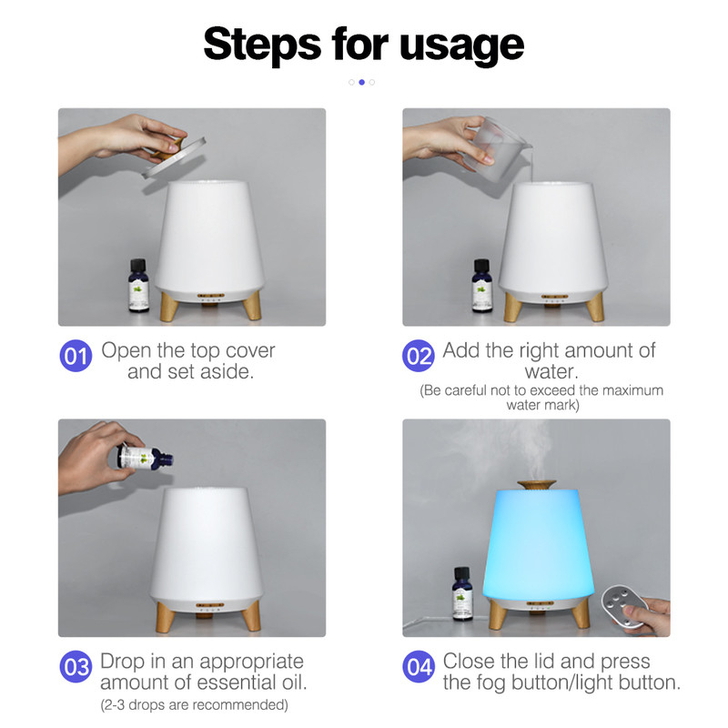 300 ml diffusori per altoparlanti Bluetooth intelligenti per oli essenziali umidificatore di nebbia fredda diffusore di oli essenziali aromatizzatore